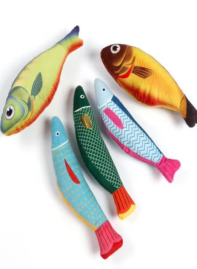 KittuPet لعبة كيتو بيت (قطعة واحدة) محشوة بالنعناع البري، لعبة سمكة قطيفة، لعبة مضغ للقطط، سمكة كرتونية محشوة بالنعناع البري مع جرس في الداخل، ألعاب مضغ تفاعلية للقطط، تمارين تسنين القطط - Image 4